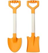 QINGLER 20” Long Sand Beach Shovels for Kids Heavy Duty Plastic Summer Sand Scoops Spades Toy San...