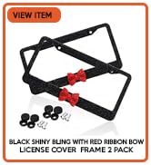 Shiny bling license plate cover frame