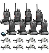 TIDRADIO TD-V2 Walkie Talkies Long Range Rechargeable Two Way Radios with Secret Service Earpiece...