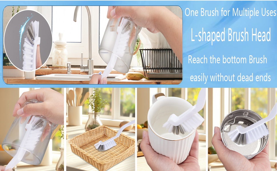 L-Shaped Brush Head for Hard-to-Reach Spots