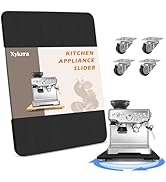 360° Rolling Tray for Coffee Maker, Sliding Tray Countertop Appliance Slider with Rubber Wheels f...