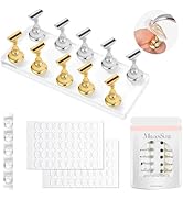 MelodySusie Nail Stand for Press Ons, Big Transparent Acrylic Magnetic Base for Painting Display ...