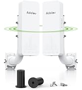 CPE661 Gigabit Wireless Bridge with Mounts, Dual WiFi Broadcasters, 3KM 5.8GHz Outdoor Point-to-P...