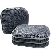 PAGGED Grey Foam Seat Cushions Kitchen Chairs Pads for Dining Chairs Non Slip Patio Seat Cushions...