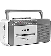 Retro Boombox Cassette Player AM/FM Radio Stereo, AC Powered or 4 C Batteries Operated Portable V...