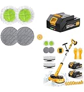 qimedo 9000mAh Battery Electric Mop M1 with 10 Replacement Pads and Bush Head, 800RPM Cordless El...