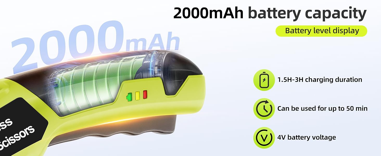 2000mAh Battery Capacity
