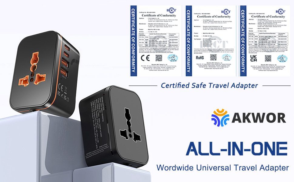 Europe Travel Adapter, Wordwide Universal Travel Adapter