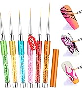 Saviland 6pcs Nail Art Liner Brushes Set - Nail Gel Polish Painting Nail Art Design Brush Pen Set...