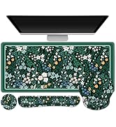 ARTSO Desk Pad Desk Mat, XXL Large Gaming Mouse Pad with Wrist Rest Wrist Support, Ergonomic Mous...