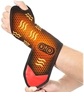 Yabuu Cordless Wrist Hand Heating Pad Massage for Carpal Tunnel With 3000mAh Battery,Hand Arthrit...