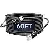 INPPYTON USB C Cable 60Ft, Extra Long 60 Foot USB A 2.0 to USB Type C Charging Cord Premium Nylon...