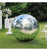 VEBESYET Silver Inflatable Mirror Ball Reusable Big Shinny Balls Large Event Decoration Balloon P...