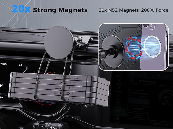 Phone Mount for Jeep Wrangler JL JLU and Gladiator JT