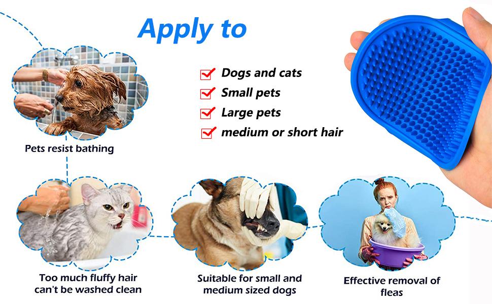 Dog grooming brush, which is soft, comfortable, easy to use and clean, idea for pets dogs and cats.