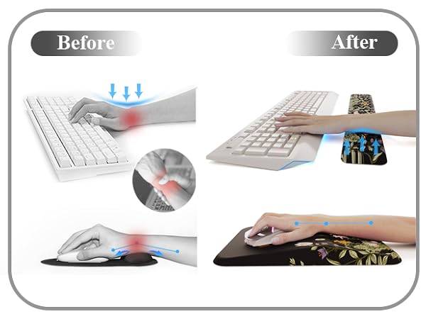 Keyboard wrist rest and mousepad