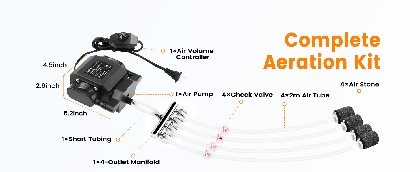 aqqa aquarium air pump