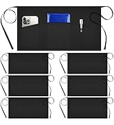 Syntus 6 Pack Server Apron with 3 Pockets, Waterdrop Resistant Waitress Waiter Waist Apron, 11.5-...