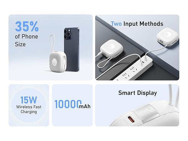 2 Built-in Cables | 20W | Smart Display