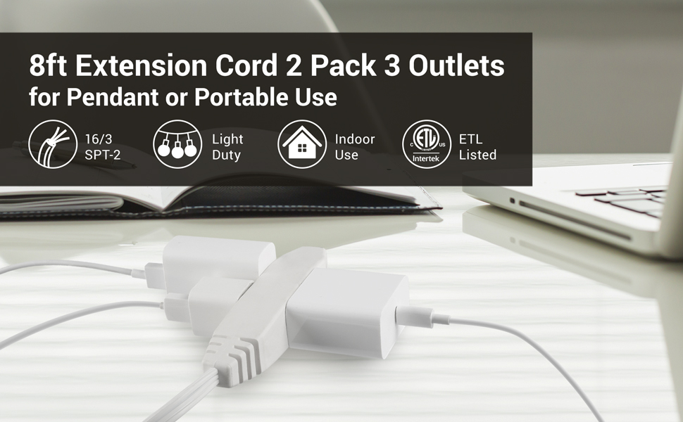 indoor cords 2 pack
