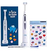 Triple Bristle Best Kids Sonic Toothbrush | Rechargeable 31,000 VPM Tooth Brush | Patented 3 Brus...