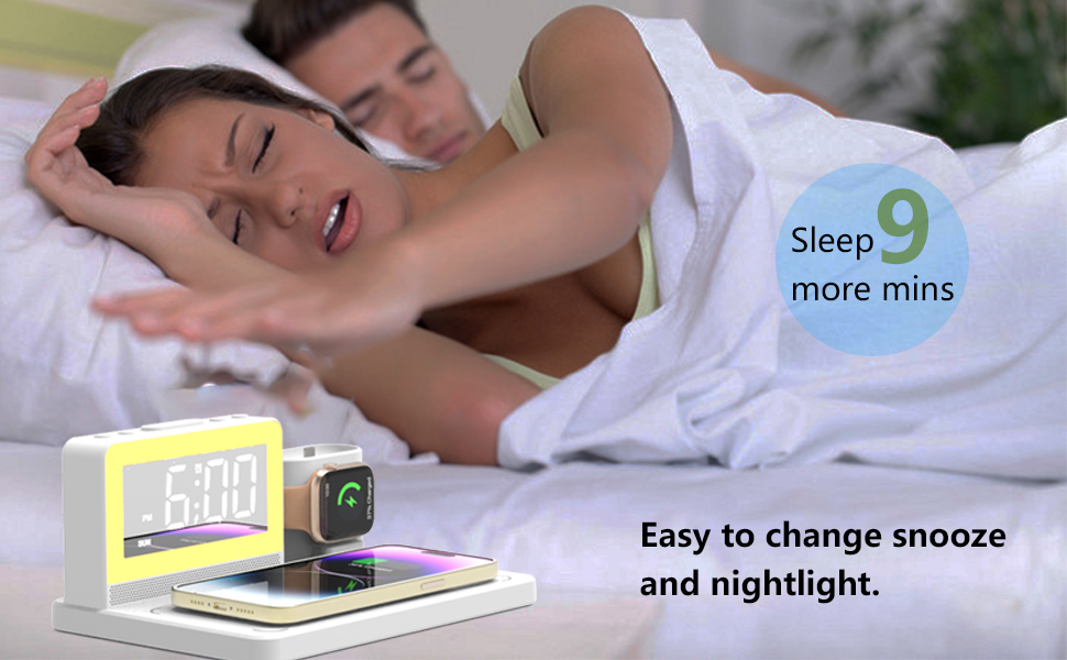 easy to change snooze and nightlight