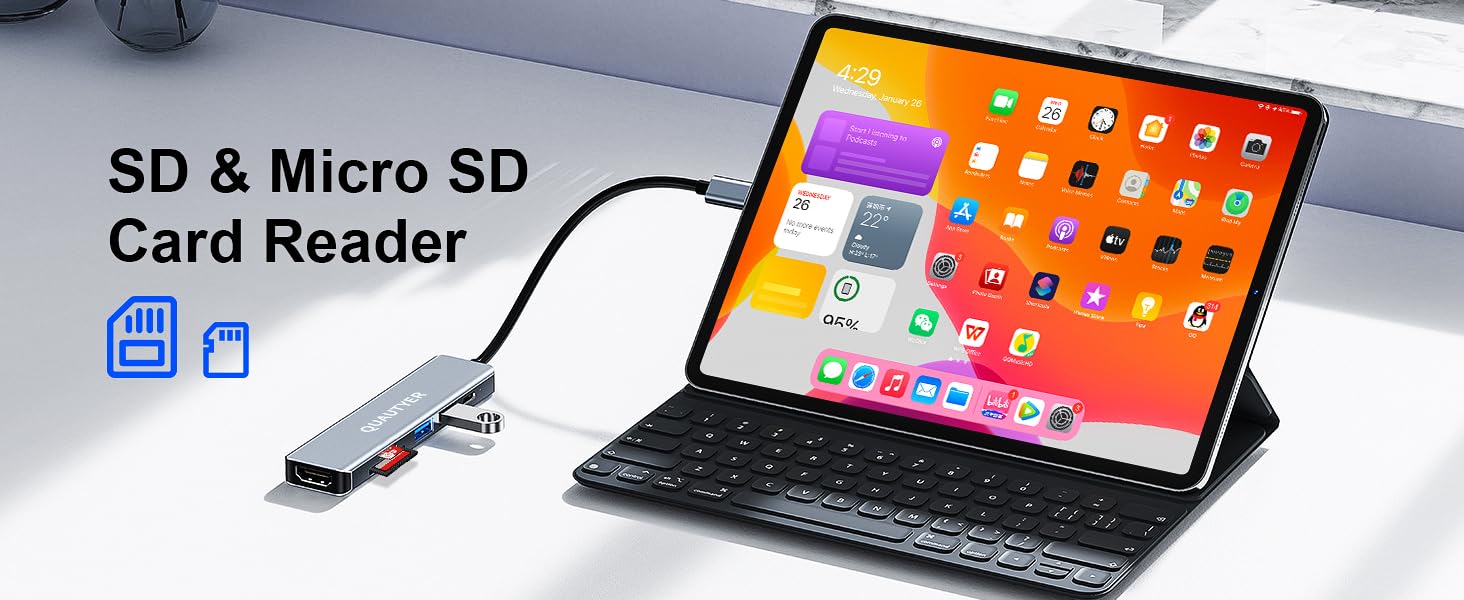 usb c hub macbook pro hdmi sd card reader