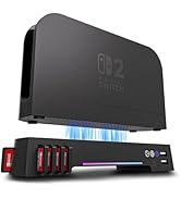 ECHZOVE Switch 2 Cooling Fan Dock with Dual Fans and USB Charging Ports – Quiet Overheat Protecti...