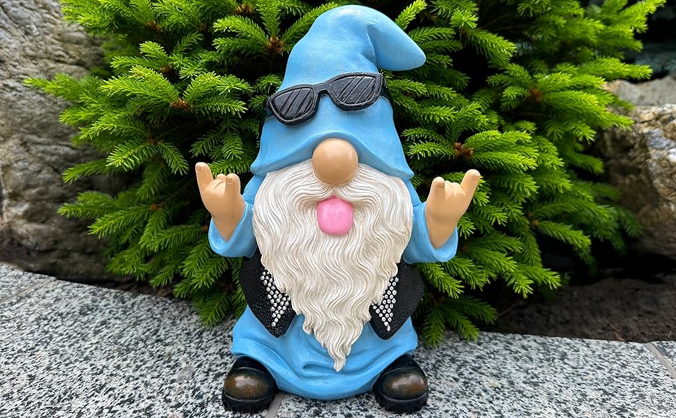 Garden Gnome zen Rocker Gnome House Fairy set Miniature Figurines Kit Accessories Mood Lab