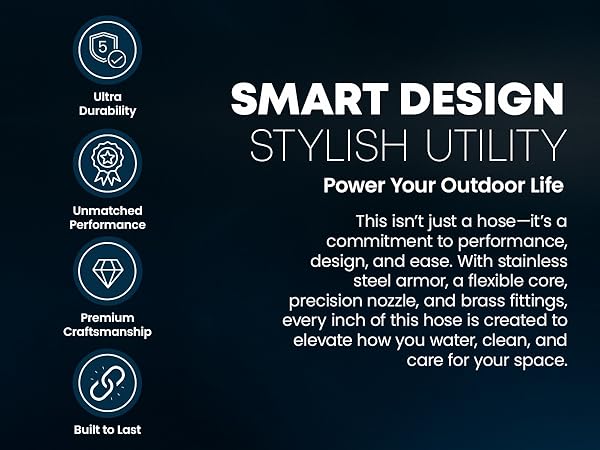 garden hose stainless steel ultra durability premium craftsmanship max performance for outdoor yard