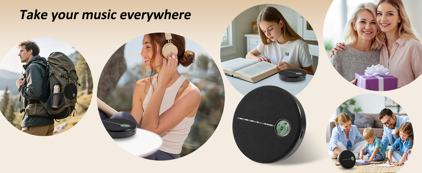 portable discman cd player gift choice for mom dad son daughter