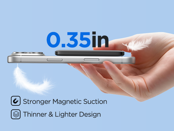 for Magsafe Power Bank,5000mAh Ultra Slim Magnetic Phone Charger Portable Magsafe Battery Pack