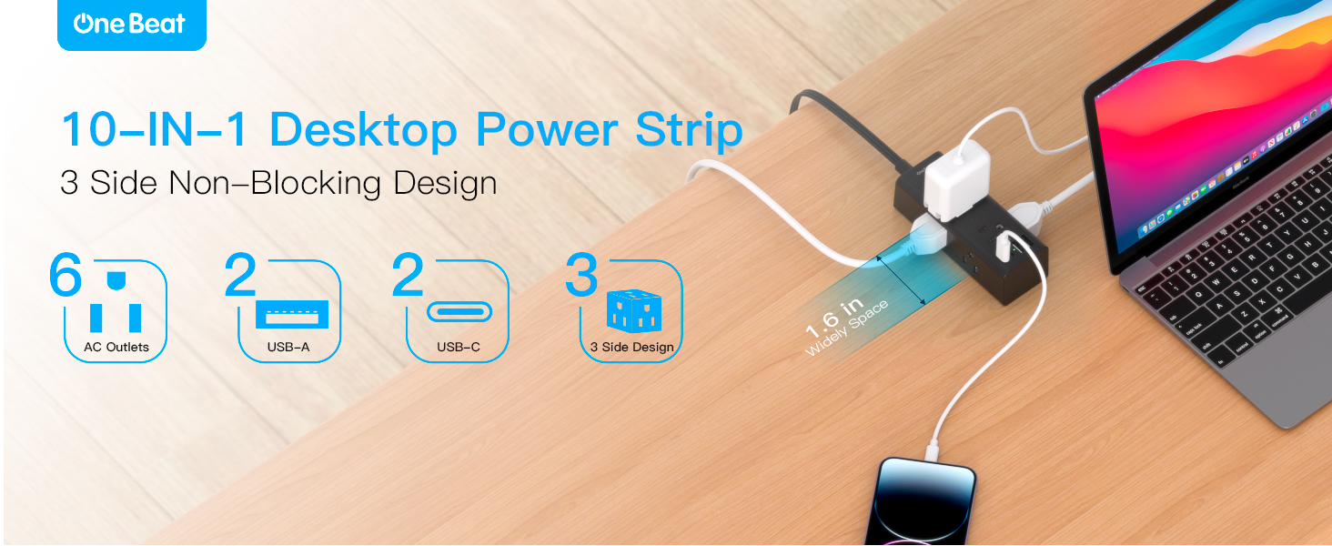 10 Ft Flat Extension Cord