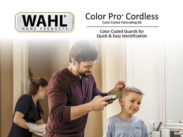 Wahl Color Pro Cordless Hair Clipper Wireless Haircutting Beard Kit