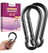 5.5 Inch Spring Snap Hooks 1000LBS Capacity, Carabiner Clip, Heavy Duty Rope Connector, Quick Lin...
