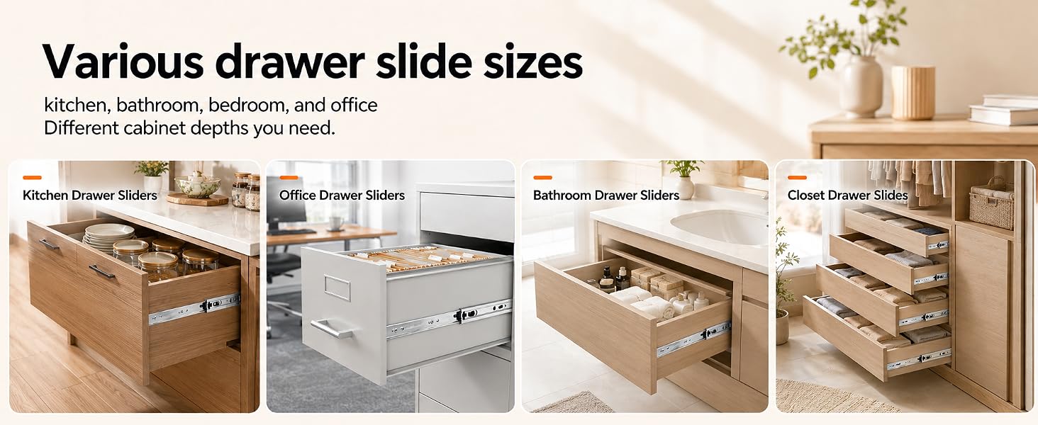 Gobrico SIde Mount Drawer Slides