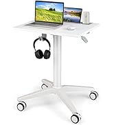 Tangkula Mobile Standing Laptop Desk, 30”-46” Height Adjustable Ergonomic Rolling Lectern Podium,...