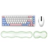 Gel Keyboard and Mouse Wrist Rest Set, Clear Silicone Ergonomic Support for Typing &amp; Gaming Pain ...