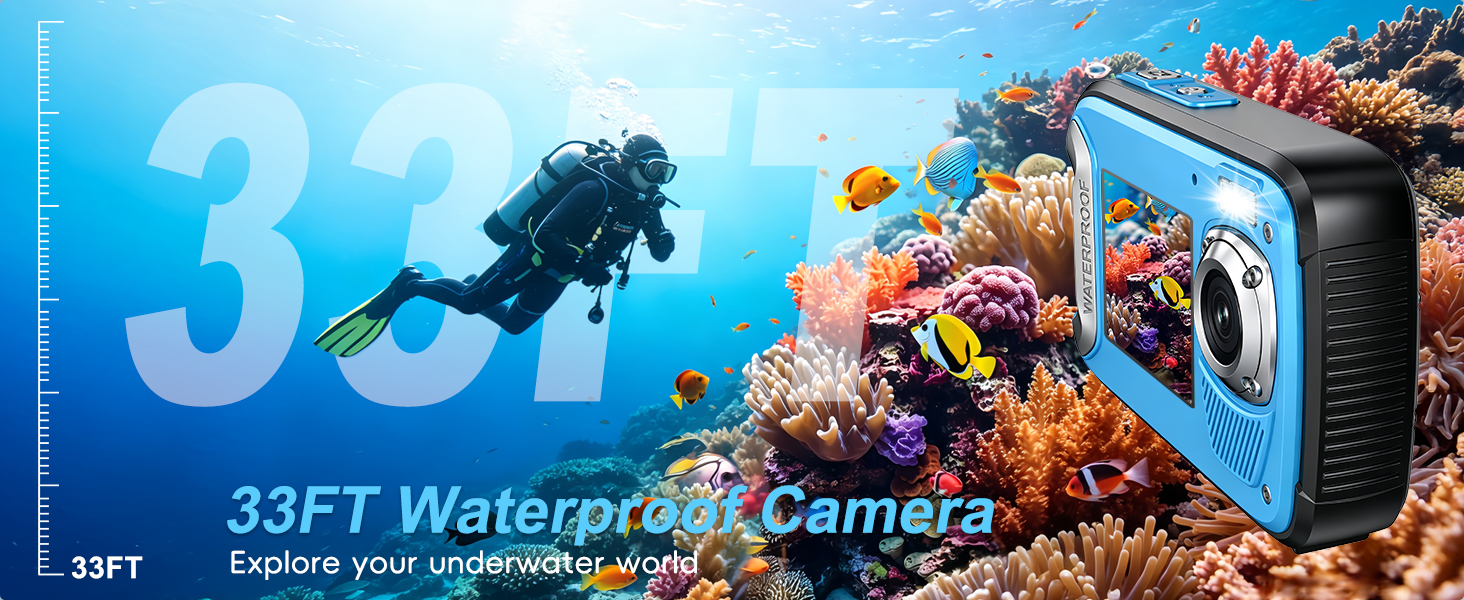Waterproof Camera up to 33FT