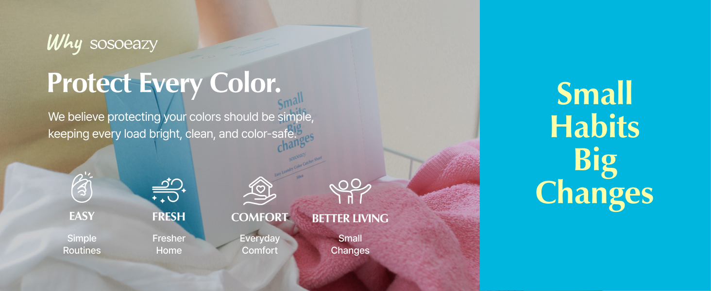Easy laundry color catcher sheets sosoeazy