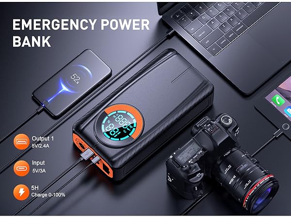 Jump Starter with Air Compressor