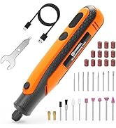 HARDELL Mini Cordless Rotary Tool kit 4V, 3 Variable Speeds Rotary Tool with 32pcs Accessories,Ty...
