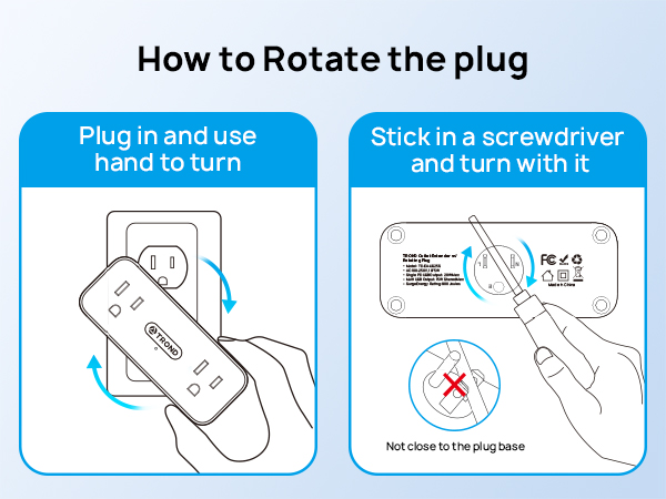 360° swivel 6 plug adapter