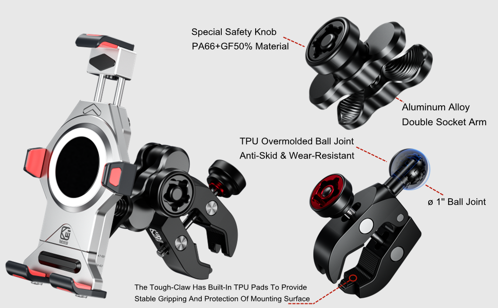 Main body made of 6061-T6 aluminum alloy