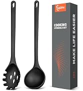 Silicone Spaghetti Spoon&amp;Soup Ladle Cooking Utensils Set of 2,No Scratch for Nonstick Cookware,BP...