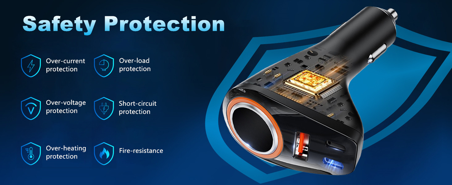 cool black car charger adapter