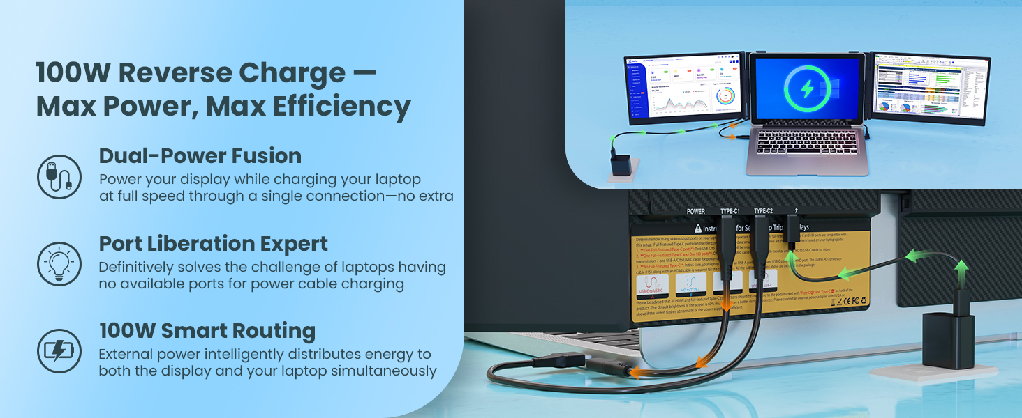 100W Reverse Charge - Max Power, Max Efficiency