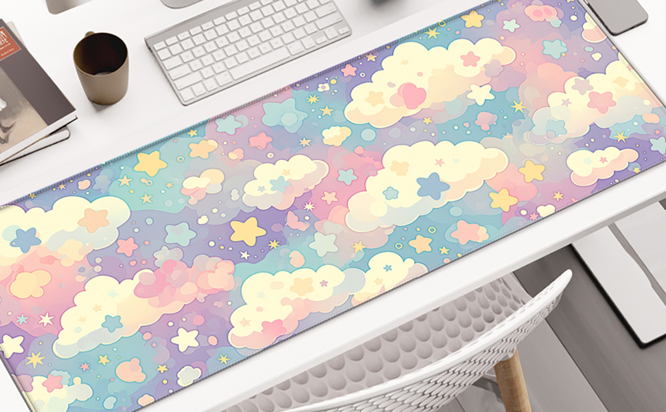 Cute Cloud Desk Mat