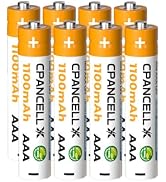 CPANCELL AAA Battery Rechargeable 1100mah AAA Rechargeable NiMH Battery(8 Count)