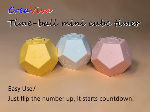 time-ball mini cube timer, easy and efficient pomodoro timer